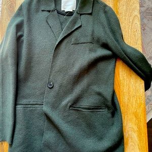 Anthropology green felt relaxed blazer